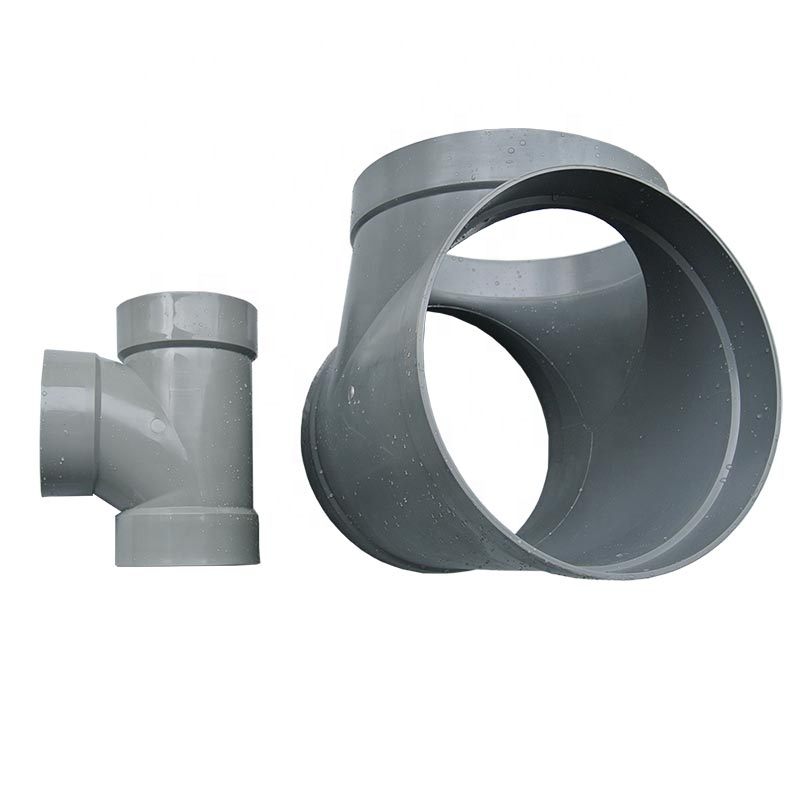 Plastic Pipe Butt Fusion Reducing Equal Tee Plastic PP Pipe Fittings