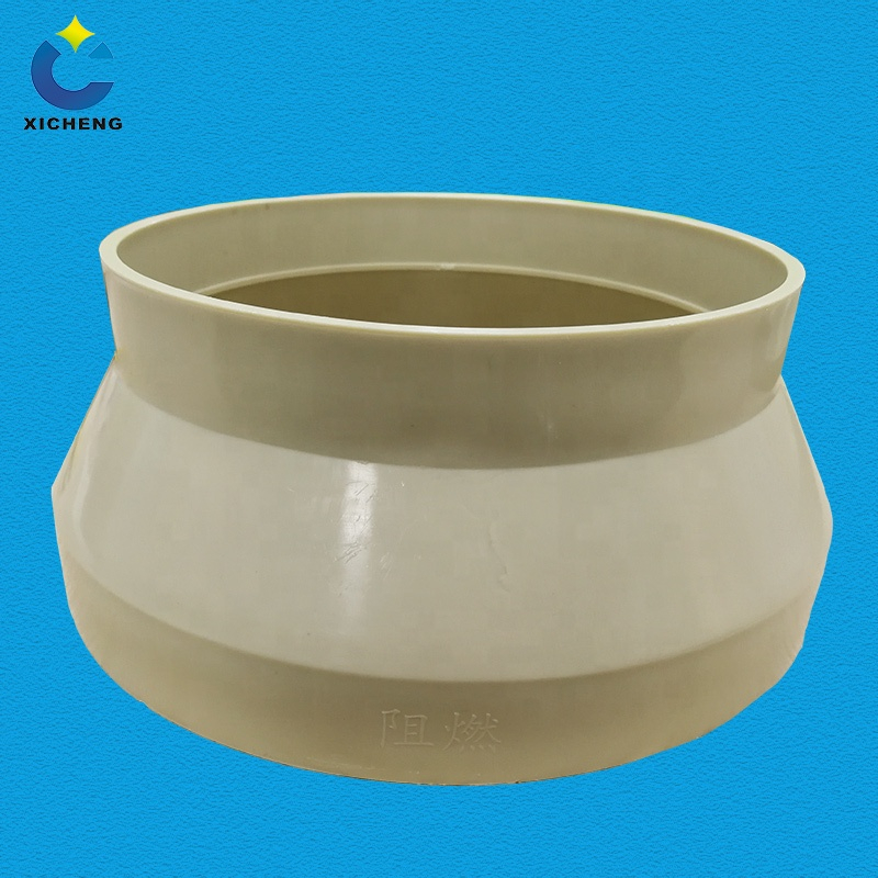China manufacturer plastic pipe reducer/large air duct pipe reducers
