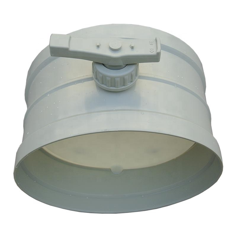 Ventilation pipe fittings round polypropylene plastic manual air damper