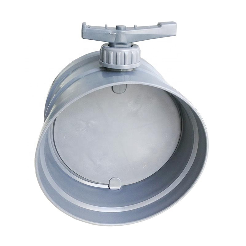 Customized Plastic Manual Air Damper for Air Duct PVC/PP Material Butterfly Damper Valve Manual