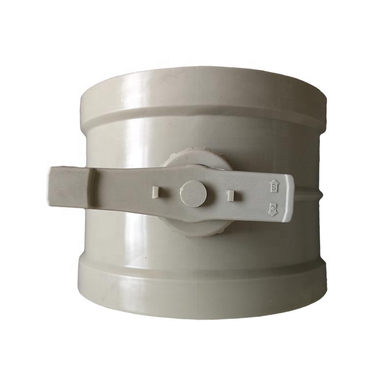 Industrial Ventilation Pipe Fittings PP PVC Plastic Manual Air Damper