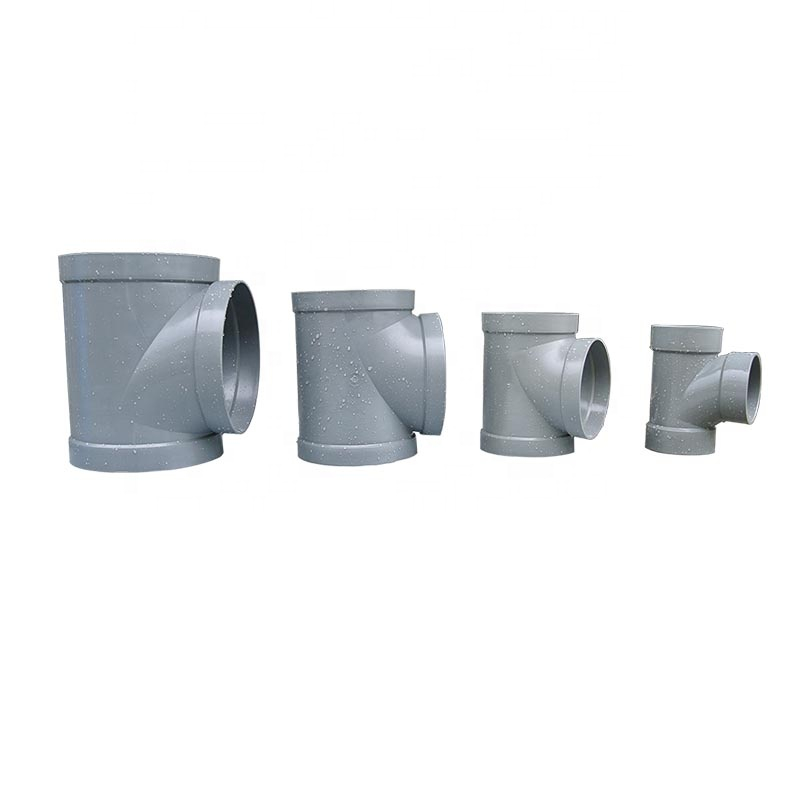 Plastic Pipe Butt Fusion Reducing Equal Tee Plastic PP Pipe Fittings