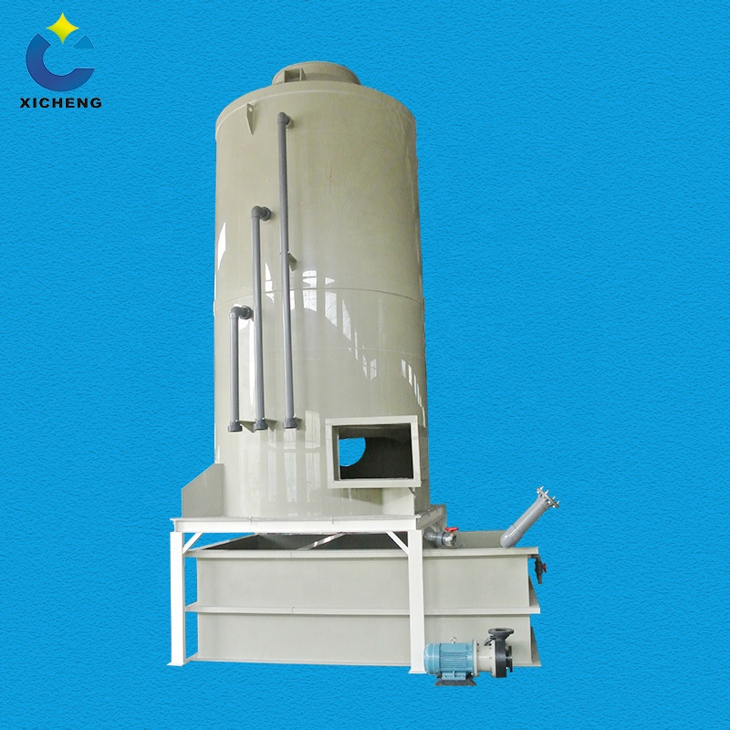 New Beige Plastic Scrubber Industrial Waste Gas Treatment Equipment Wet Scrubber