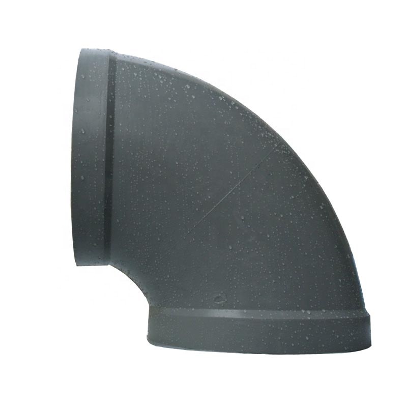 Plastic PP duct fitting 90 degree elbow 