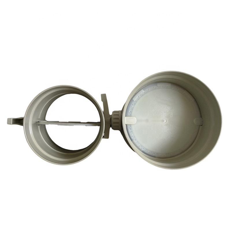 Ventilation pipe fittings round polypropylene plastic manual air damper