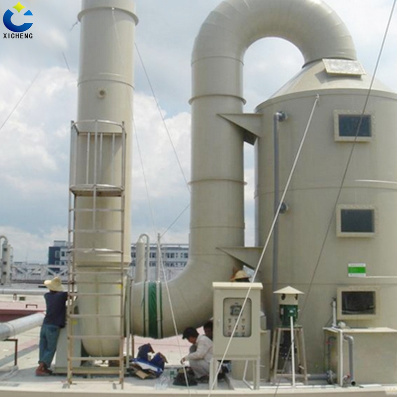Fume ,acids, soluble gasses, chemicals, and odor remove by vertical shapep packed Bed Wet Scrubber/gas washers /scrubbers system