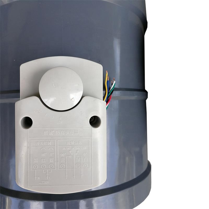 PP Plastic Electric Air Valve for Ventilation Pipeline