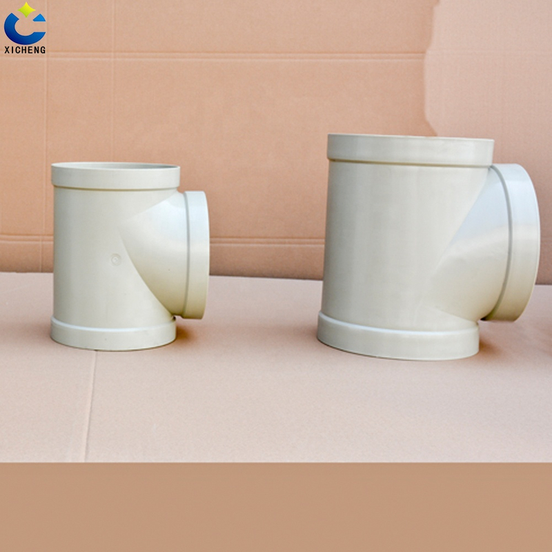 PVC/PP large pipe fittings/sweep tee dn 15~dn1500mm
