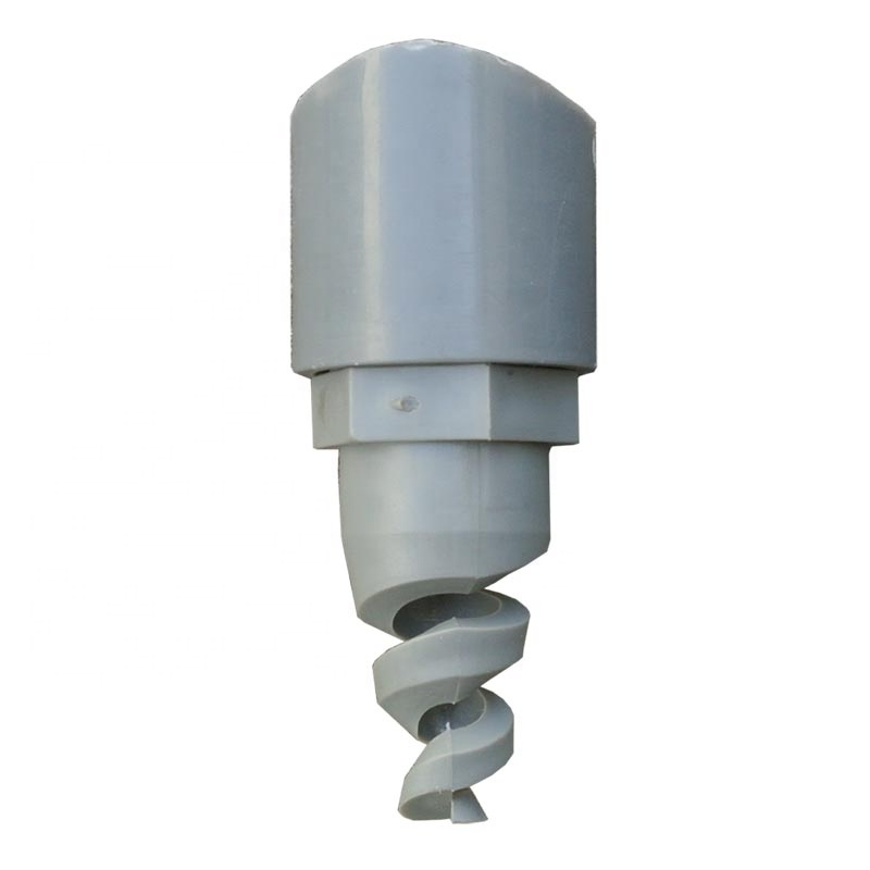 High Efficiency Plastic PP Spiral Cone Atomized Nozzle for Gas Cooling, Washing