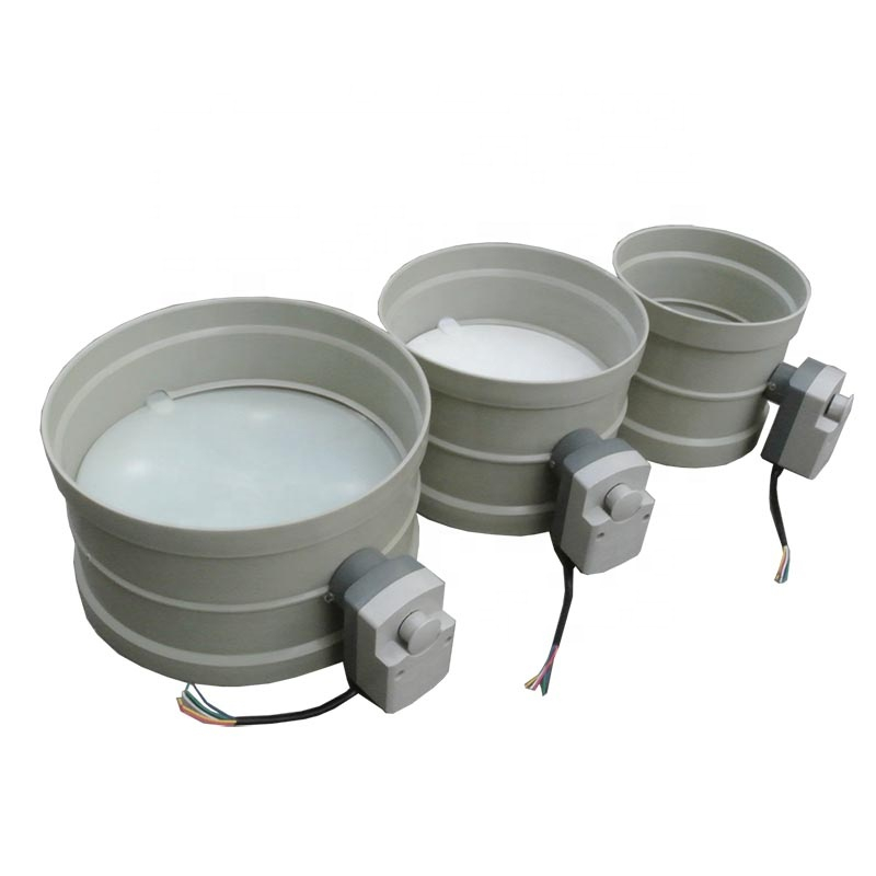 Electric Round Air Duct Damper Valve HVAC PVC/PP Material damper with dn63~dn1500