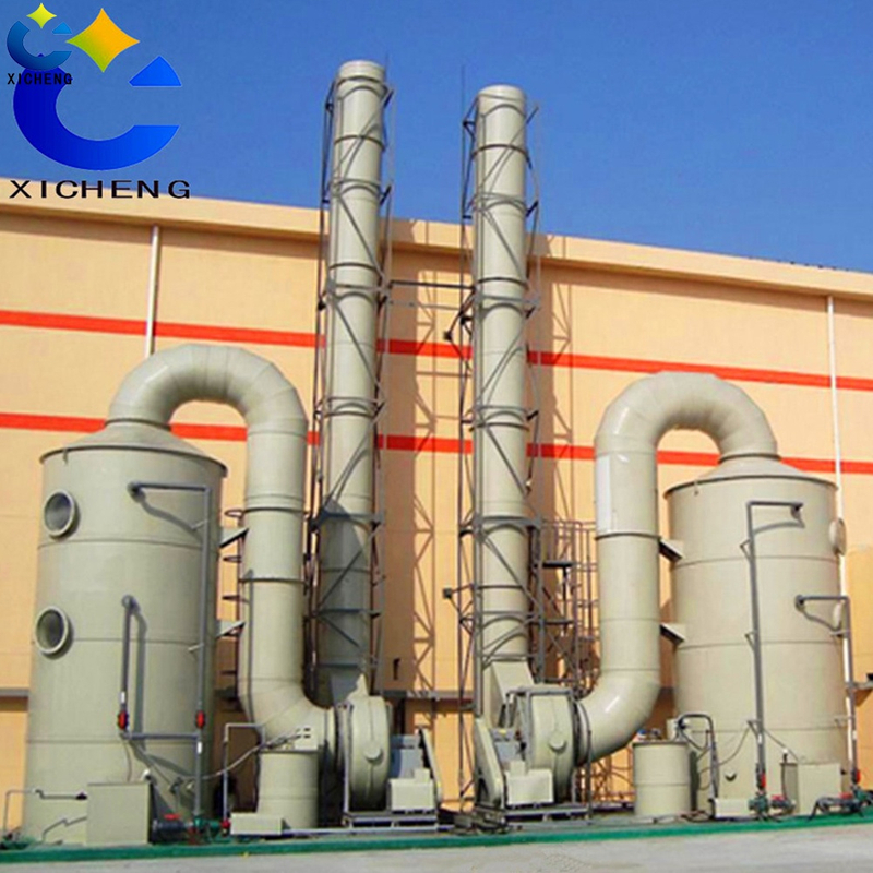 Fume ,acids, soluble gasses, chemicals, and odor remove by vertical shapep packed Bed Wet Scrubber/gas washers /scrubbers system