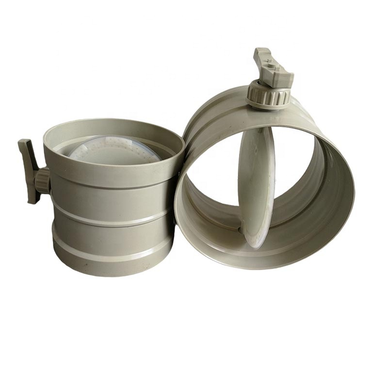 Industrial Ventilation Pipe Fittings PP PVC Plastic Manual Air Damper