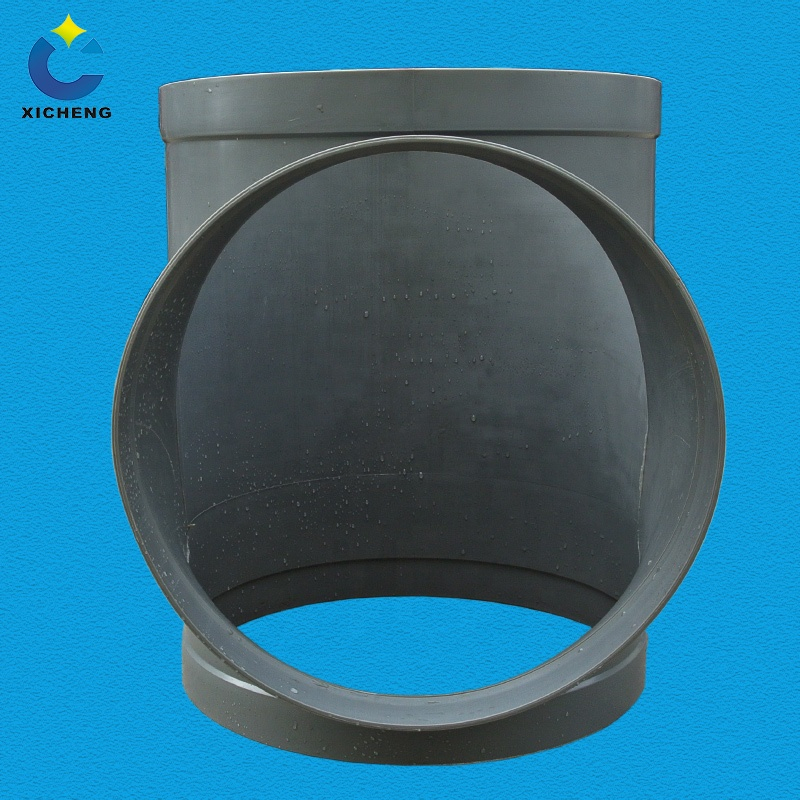 Grey/Beige custom made pvc pipe fittings/sweep tee dn 15~dn1500mm