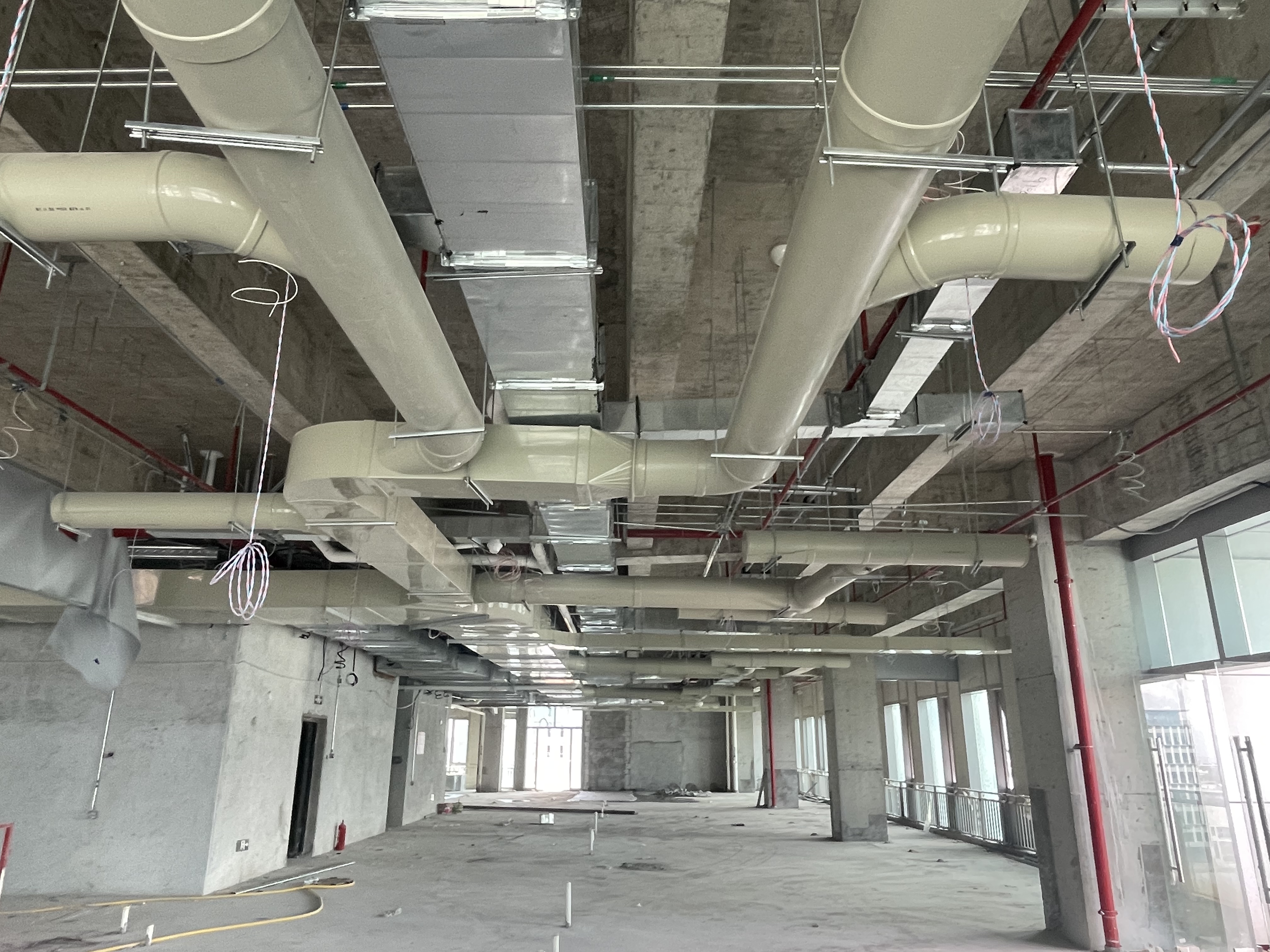 PP ventilation pipe installation site
