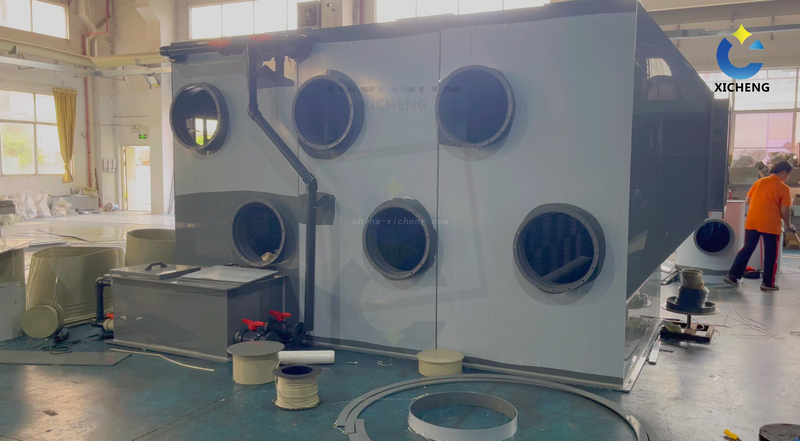 Horizontal Exhaust Gas Spray Tower