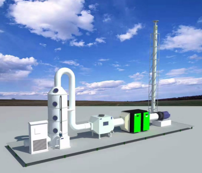Laboratory waste gas treatment system