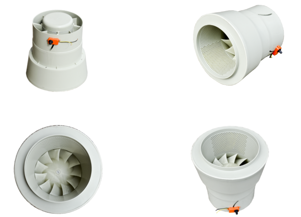 PP diagonal flow fan display diagram
