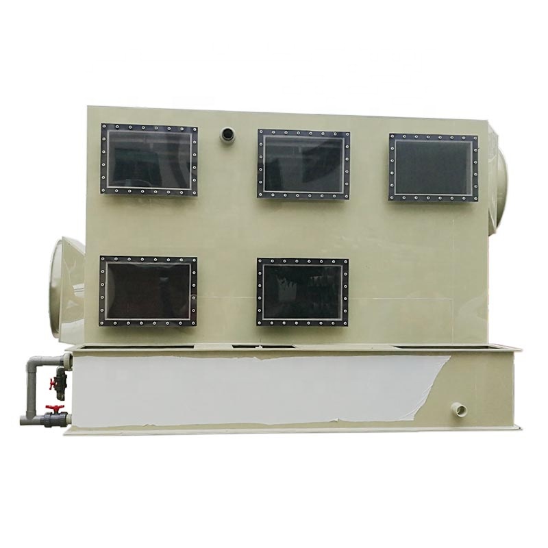 Horizontal wet scrubber