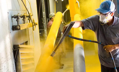 Paint waste gas treatment