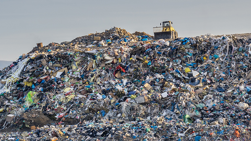 Exhaust gas from municipal waste