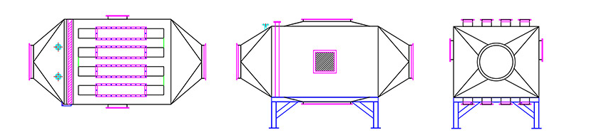 Activated carbon adsorption box structure diagram