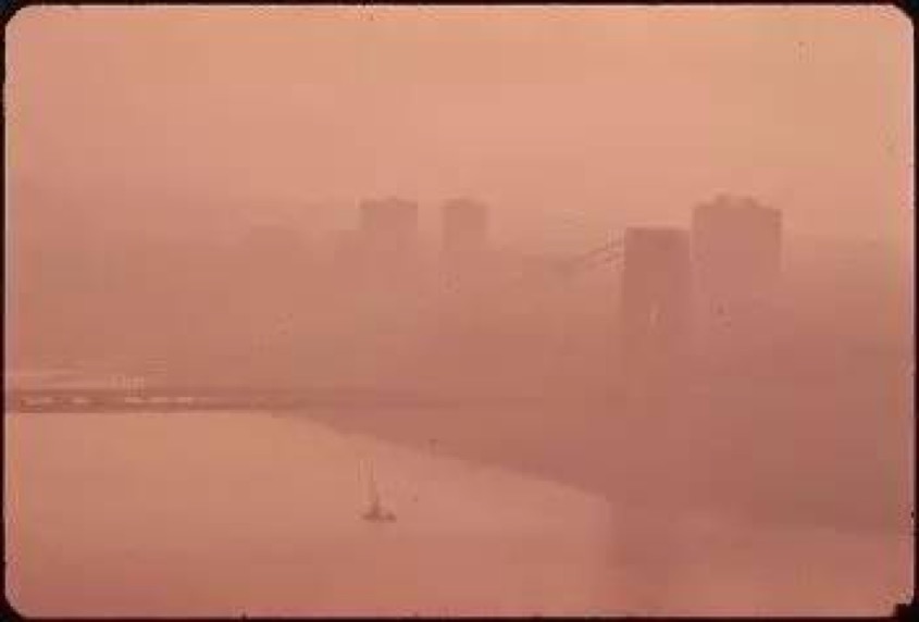 The George Washington Bridge in New York in 1973