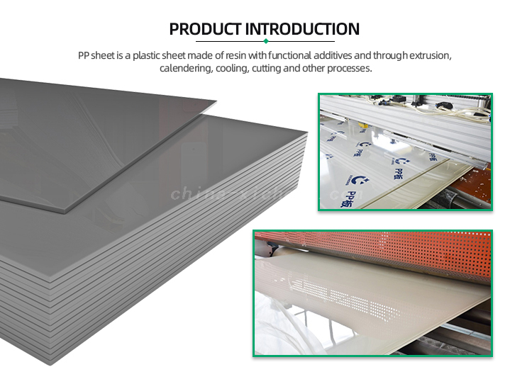 Polypropylene PP Plastic Sheet - Gray