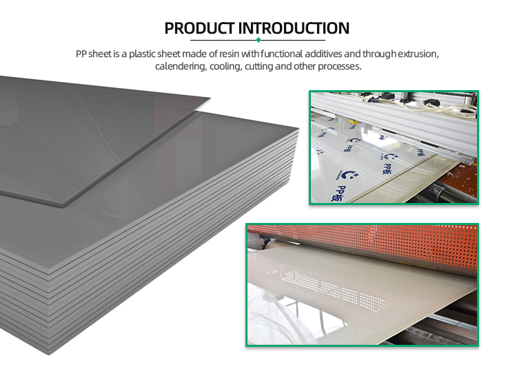 10MM gray PP plastic sheet customization