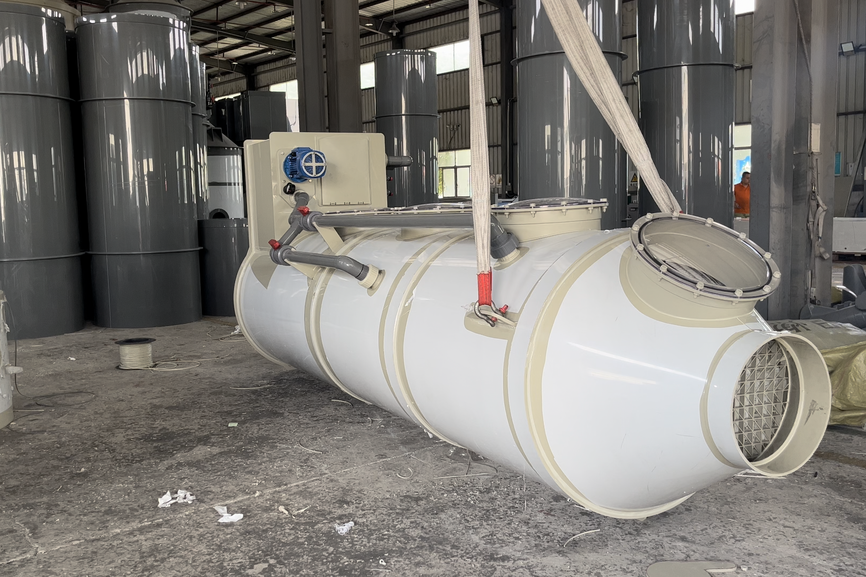 Exhaust gas scrubber production
